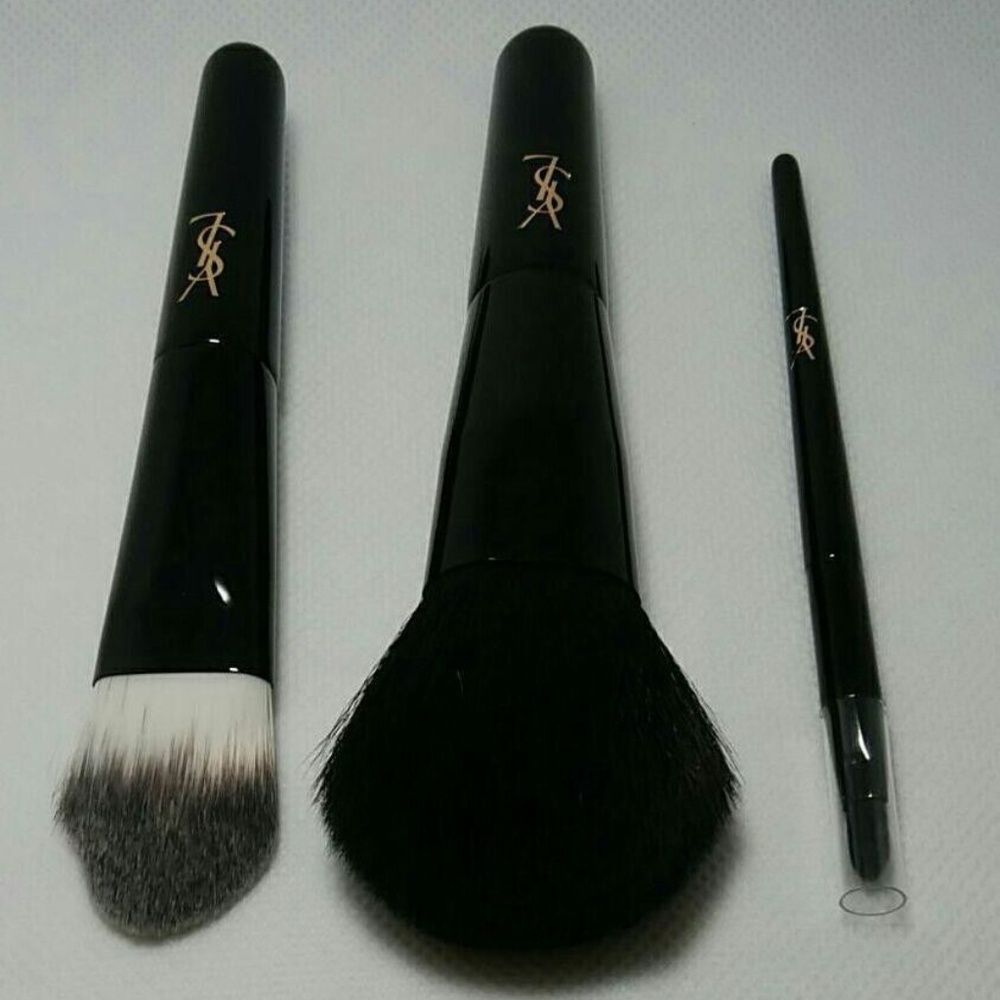 YSL 100% Authentic Faux Leather Hard Side Red Lip-Shape Makeup Case Brush Holder - Picture 3 of 14